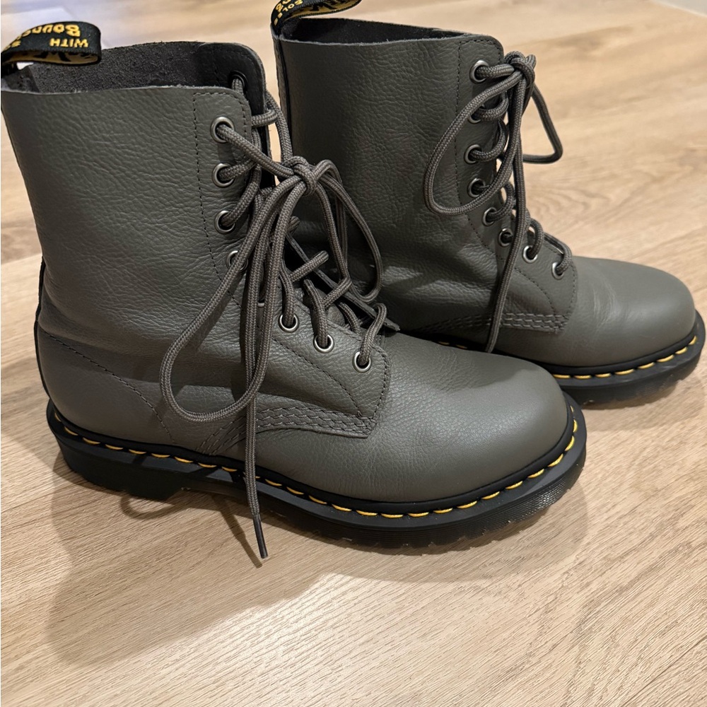 Dr. Martens Charcoal Leather Boots size 8